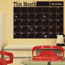 60*44 см ежемесячный планировщик стена на доске Декоративные наклейки для дома доска ежемесячный планировщик стикер расписание