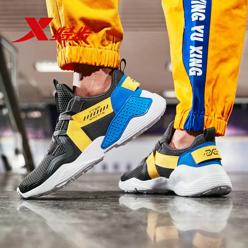 881219329536 xtep men's casual shoes 2019 spring new trend lightweight mesh shock absorption sports running shoes