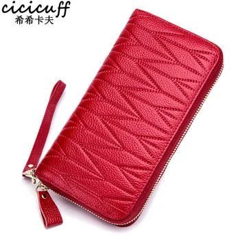 

CICICUFF Genuine Leather Women Clutch Wallets RFID Blocking Credit Card Women Passport Wallet for Lady with 36 Card Holder Case
