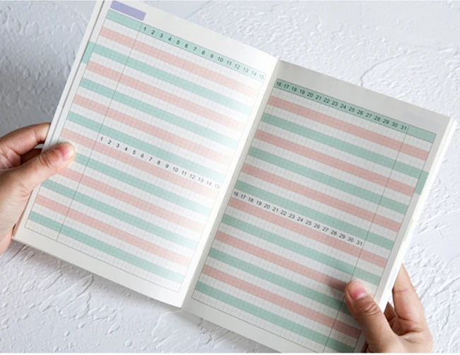 Undated Daily Weekly Monthly Refill Agenda For Hobonichi Grid/Lined/Blank/Planner Notebook Bullet Journal 100GSM Paper A5 A6