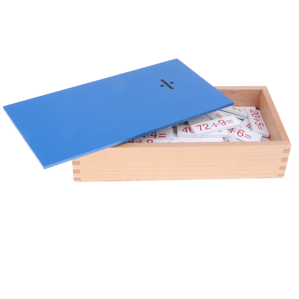 Montessori Mathematics Aids - Wooden Arithmetic Box Early Math Number Puzzle Educational Family Set Toy - Division