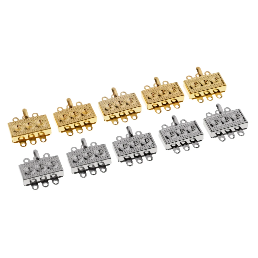 10pcs Metal Bracelet Necklace Jewellery Findings Connectors Box Clasps Buckles DIY Crafts Jewelry