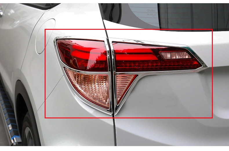 Kadore ABS Chrome Tail Light Lamp Cover Trim Bezels for Honda HR-V 2016-2018 4-pc 