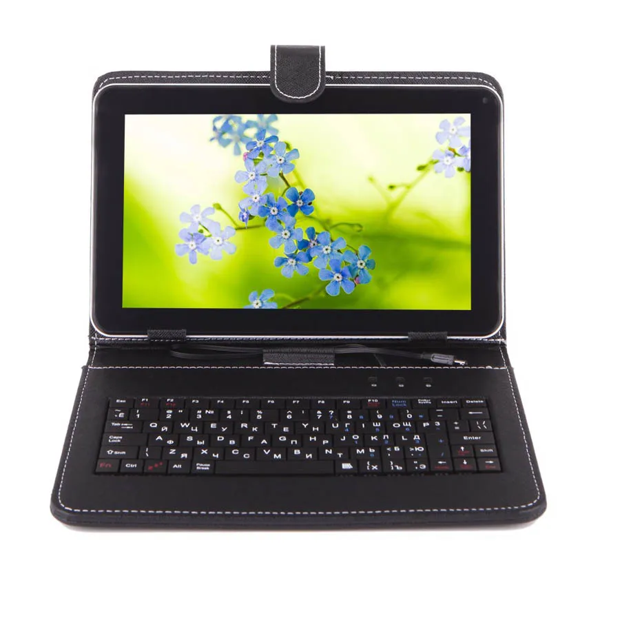 

Free DHL 10pcs/lot Universal 9 Inch Keyboard Case With USB Keyboard Protective Leather Cases Stand Cover for A33 Tablet PC