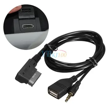 

Music MDI AMI MMI Interface USB+Charger AUX Cable For Audi A6L A8L Q7 A3 A4L A5