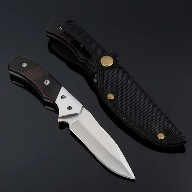 SDIYABEIZ 440c Лезвие Ручка карманный нож Походный нож выживания Охотничьи ножи с кожаной оболочкой