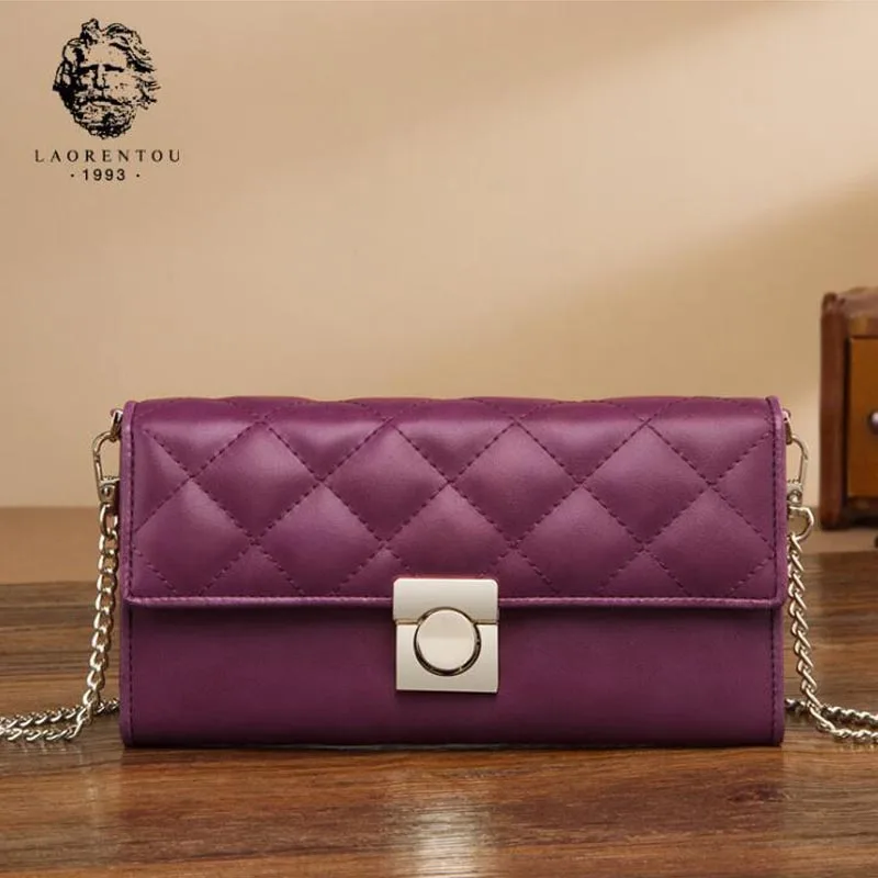 

LAORENTOU 2019 New women Leather bag luxury handbags women bags designer fashion leather shoulder Crossbody bags