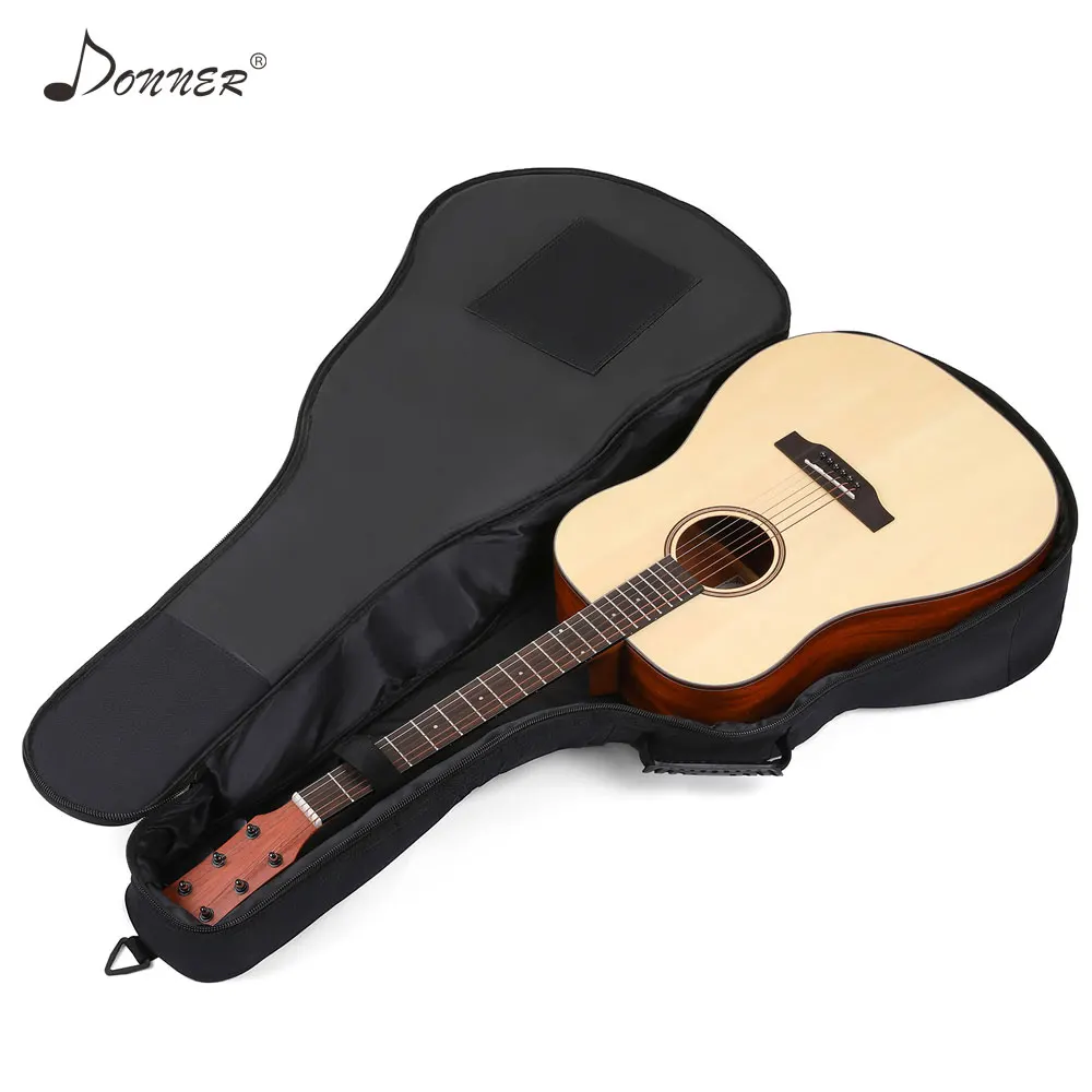 

Donner 36/41 Inch Premium Acoustic Guitar Gig Bag Carry Case Backpack Water-Resistant Nonwovens Interior Thicken Pad 2 Pockets