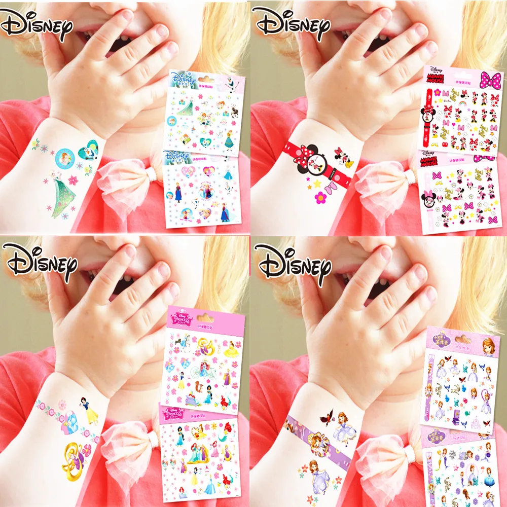 Disney frozen minnie sofia Детские Водонепроницаемые тату часы стикер с днем рождения Дети