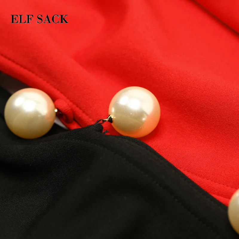  ELFSACK 2019 Spring Sweatshirts Women Solid Casual O-Neck Hoodies Woman Pullovers Stylish Pearls St