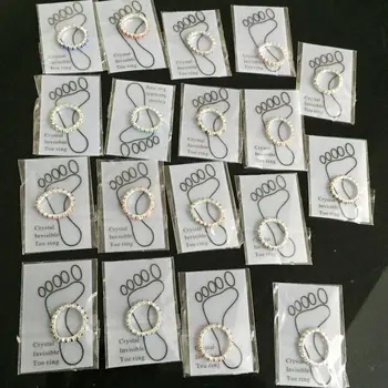 

200pcs per Lot Mixed Elastic Crystal Toe Ring Foot Rings Silver Plated Cheap Wholesale Price For Lady Girl