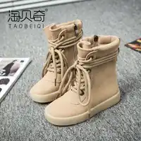 2018 Autumn new girls fashion boots for boys leather boots winter children's casual shoes girl boots kids high-top boots