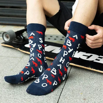 

Creative Casual Irregular Personality Pattern Crazy Socks Men Breathable Antiskid Hip Hop Streets Trend Fashion Men Funny Socks