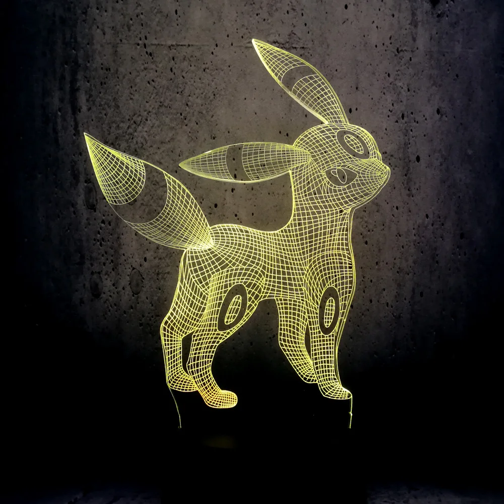

Hot sale Cartoon Kawaii Pikachu 3D RGB Lamp Pikachu Children Gift Pokemon Night Light LED creative gifts home decor led lamp