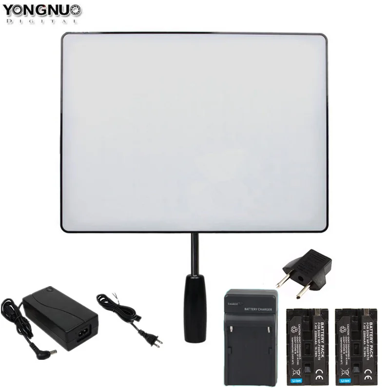 

YONGNUO YN600 Air YN600 Ultra Thin LED Camera Video Light 3200K-5500K,Optional Charger+2Pcs Battery+AC power adapter