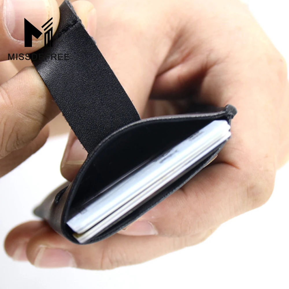 RFID Блокировка творческие люди кошельки держателя карты передний карман кошелек
