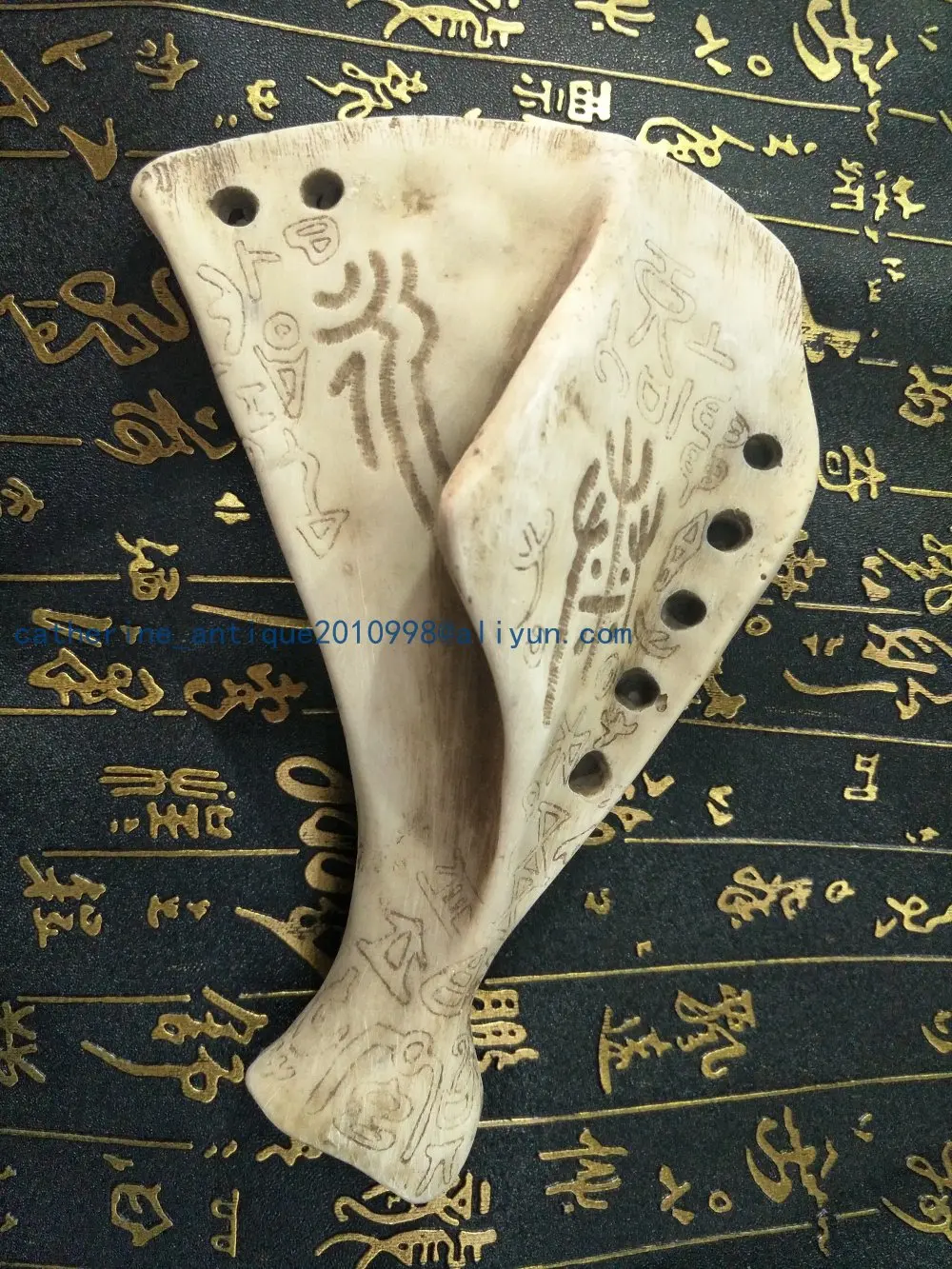

Rare HanDyansty(25---1860 bone Text Statue/ Sculpture,Oracle,free shipping