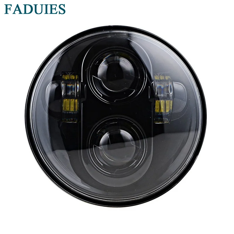 FADUIES 5 75 дюймов Motos фара лампа 3/4 &quotдальний и ближний свет H4 светодиодный фонарь