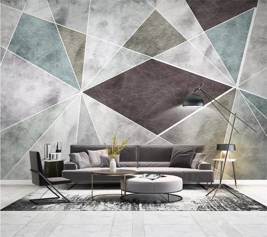 

Custom wallpaper 3d mural Nordic geometric modern minimalist TV background wall painting living room bedroom wallpaper 3d murals