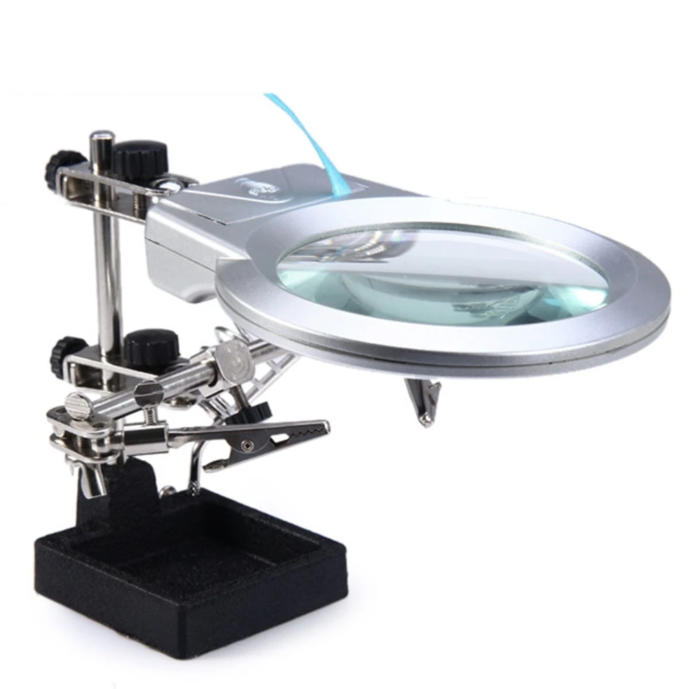 WLXY JM 508A Multi functional Welding Magnifying Glass Electric Machine Soldering Iron Stand