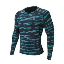 Мужские футболки обтягивающие с длинным рукавом рубашки для спортзала быстросохнущие Фитнес Бег Спорт на открытом воздухе рубашки мужские облегающие Топы Одежда