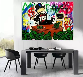 

poppular's and Mike's wall street art on canvas POP ART oil painting on canvas for wall painting x-253