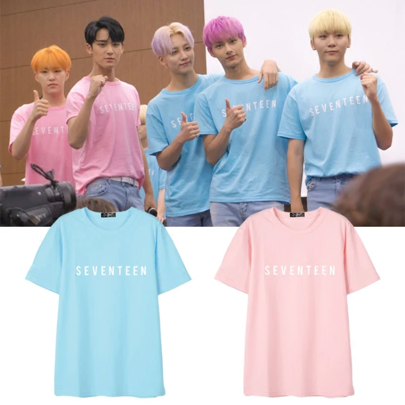 Mainlead KPOP футболка Seventeen со стразами повседневные футболки с надписью для