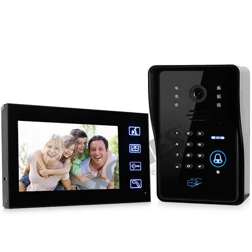 

HOMSECUR New Hardwired 7" LCD Video Doorbell Door Phone Intercom System With Code Keypad
