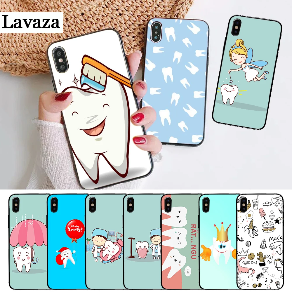 

Lavaza Dentist Dental Crowned Tooth Silicone Case for iPhone 5 5S 6 6S Plus 7 8 X XS Max XR