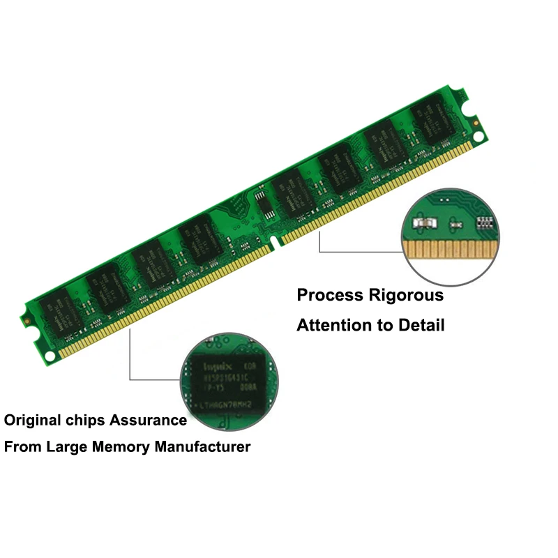  DDR2 PC2-6400 800mhz DDR2 4gb 2GB 8GB Ram Desktop DDR2-800 Udimm 1.8V CL5 240-Pin Non-ECC Unbuffere