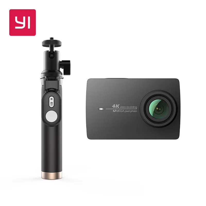 

YI 4K Action Camera Selfie Stick Bundle Ambarella Sport Camera 2.19" LDC Screen WIFI Black White Pink