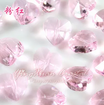 

018 Crystal chandelier parts crystal pendants heart bead K9 curtain partition bead material crystal lamp fittings 14mm