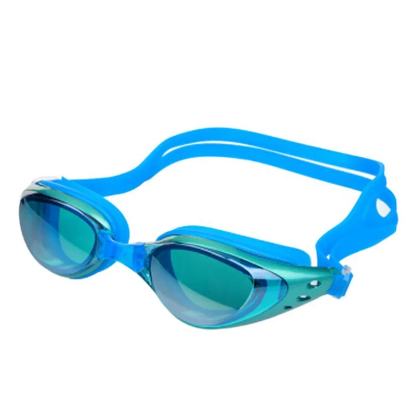 Профессиональные анти-туман УФ Защита регулируемые плавательные очки для мужчин женщин Водонепроницаемые силиконовые очки для взрослых - Цвет: QL