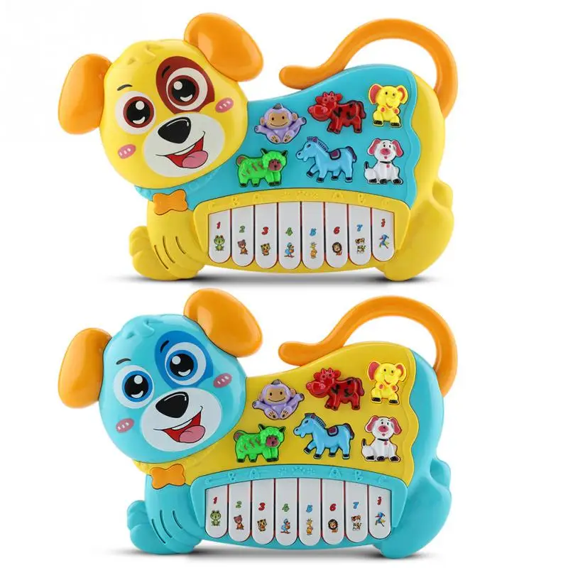 Baby Educational Musical Piano Toy Cute Dog Modeling Kids Auditory