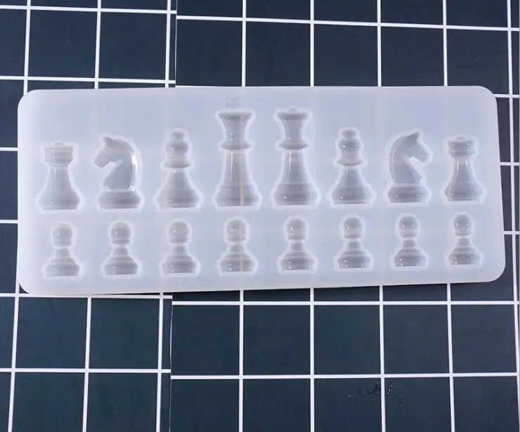 

1pcs=16 International chess DIY Resin Decorative Craft Jewelry Making tools Mold Silicone Mould epoxy resin mold for pendant