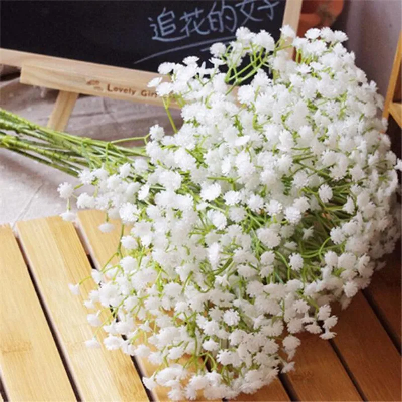 

House LC Artificial Gypsophila Flower Fake Silk Artificials Wedding Party Home Decor Artificial Artificiel 18May11 Drop Ship