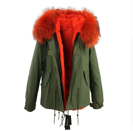 Американский стиль, зимняя модная повседневная куртка с капюшоном из натурального меха енота на толстой подкладке, джинсовые пальто, куртки, женские парки, бренд - Цвет: C6
