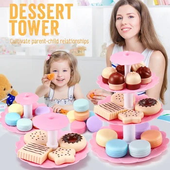

23PCS/Set House Miniature Birthday Cake Tower Girls Toys Kids Toys For Children Baby Dollhouse Miniature 1:12 Educational Toys