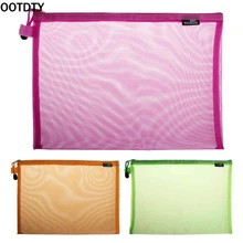 Нейлоновая тканевая сумка для документов формата А4, карман для хранения файлов на молнии, органайзер, школьные офисные принадлежности