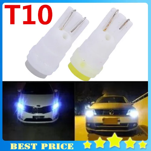 

2X T10 W5W Ceramic 194 168 high power Car LED light Bulbs W5W Led Car Light Car Styling Led Lamp DC 12V Led Auto