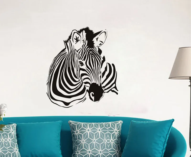 Laying-Down-Zebra-Vinyl-Wall-Sticker-For-Living-Room-Decoration-Funny-Wall-Decal (2)