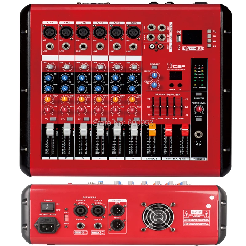 Pro 6チャンネルマイクアンプ 800w ミキサー コンソールサウンド Usb 48v Bluetoothモニター 2 In 1機能 Amplifier Microphone Mixer Amplifierpower Mixer Amplifier Aliexpress
