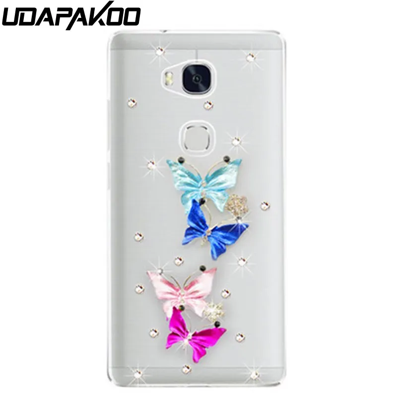 Udapakoo чехол со стразами для Huawei P1/Y635/Y625/P8 Lite/Y6 Pro/Honor 5X/V9 Play ультра тонкая прозрачная