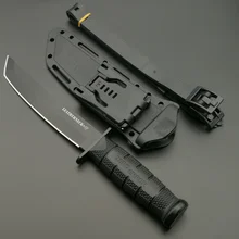 DuoClang тактический нож с фиксированным лезвием D2 Сталь Karton ручка военные ножи леггинсы Дайвинг нож и ABS оболочка