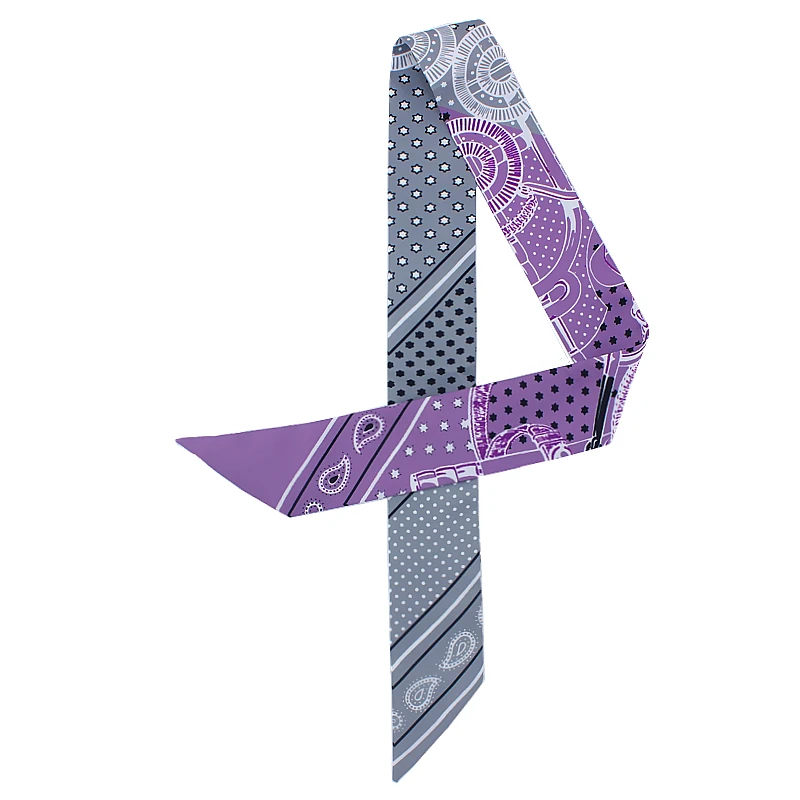 

Women Silk Skinny Scarf Print Ribbon Hair Band Scarfs Fashion Design Office Neck Scarves Men Tie Handle Bag Ribbons