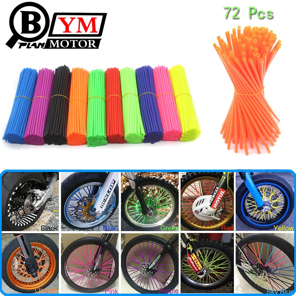 Universal Motocross SPOKE SKINS Wheel RIM SPOKE COVERS For KAWASAKI 500