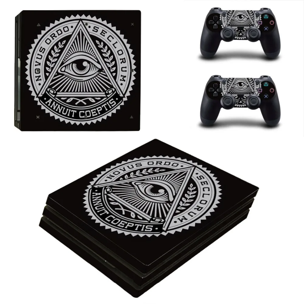 Мужская футболка с принтом пиццы PS4 про кожу Стикеры наклейка для Игровые приставки 4 консоли и 2 контроллера PS4 про кожу Стикеры винил