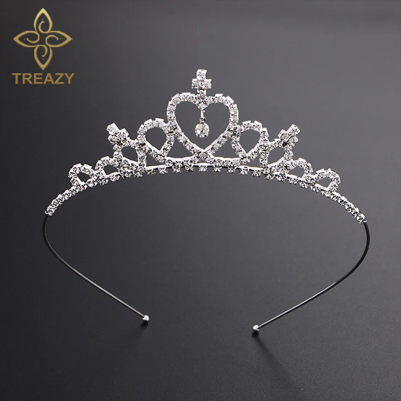TREAZY/детские ювелирные изделия Хрустальная корона в виде сердца диадема из