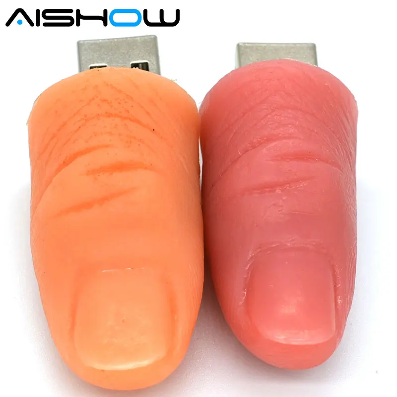Флеш накопитель мультфильм модель человеческого палец 8 ГБ 16 ГБ 32 ГБ 64 ГБ USB 2.0 Flash Memory Stick ручка флэш-диск/автомобиль USB/подарок