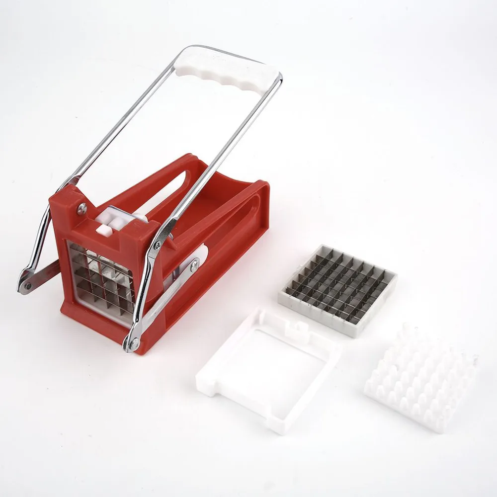 

Potato Chipper French Fries Slicer Maker Vegetable Fruit Chip Cutting Device Stainless Steel Blade Chopper Hand Push Type HM27